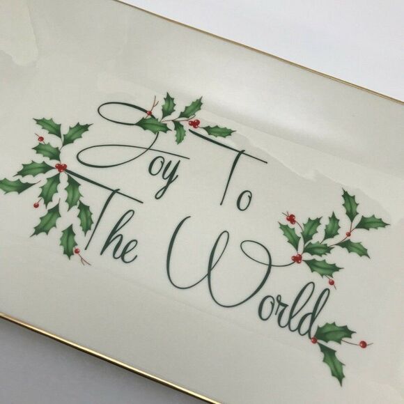 Lenox Holiday Sentiment Pair Tray and Trinket Dish - Picture 12 of 12